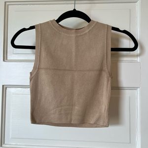 zara high neck crop top